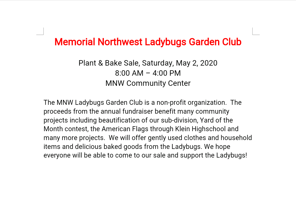 Official  Site of Memorial Northwest HOA Memorial Northwest