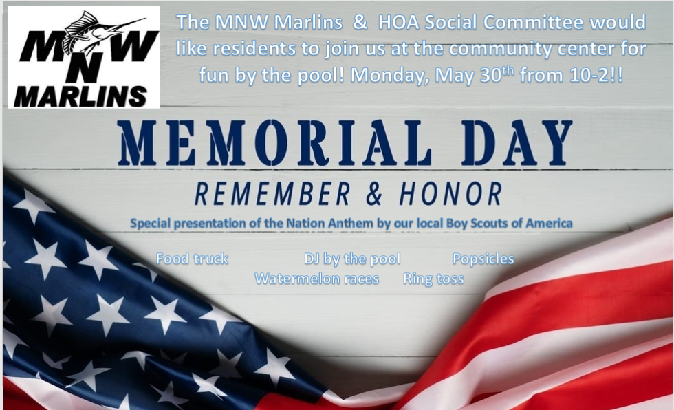 Memorial Day Memorial Northwest Homeowners Association