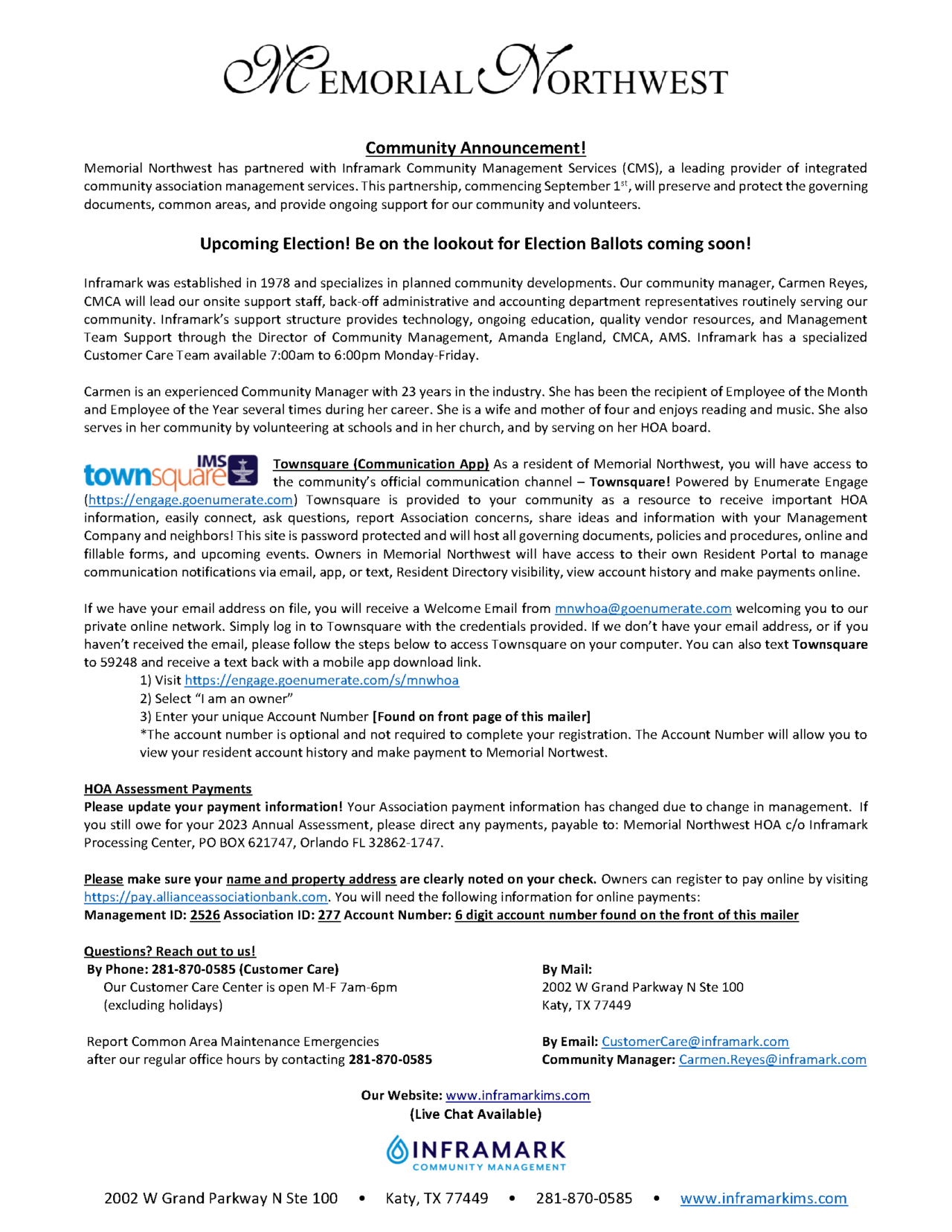 Official  Site of Memorial Northwest HOA Memorial Northwest