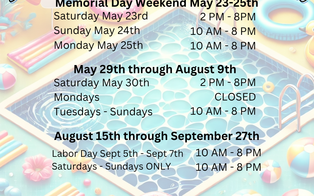 2026 Community Pool Hours